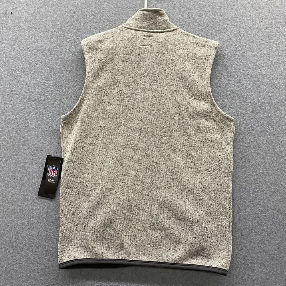 Buffalo Bills Men’s Large Gray Sweater Fleece Vest Full Zip NFL Game Day NWT - Picture 6 of 14